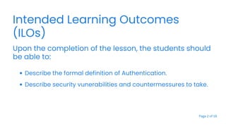 Computer System Security - Authentication | PDF