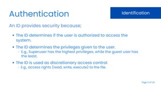 Computer System Security - Authentication | PDF