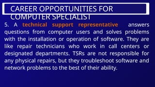 Tsr Computer Exploring Computer System Servicing as a Career: Roles, Jobs, and Work ...