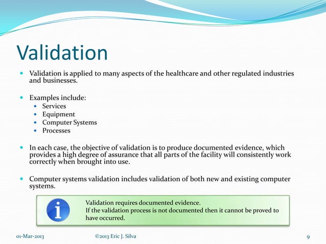 Computer System Validation | PPT