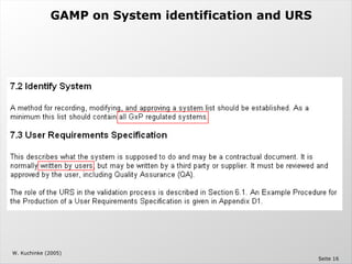 Computer System Validation - The Validation Master Plan