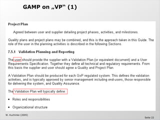 Computer System Validation - The Validation Master Plan