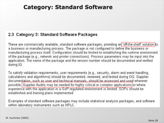 Computer System Validation - The Validation Master Plan