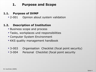 Computer System Validation - The Validation Master Plan