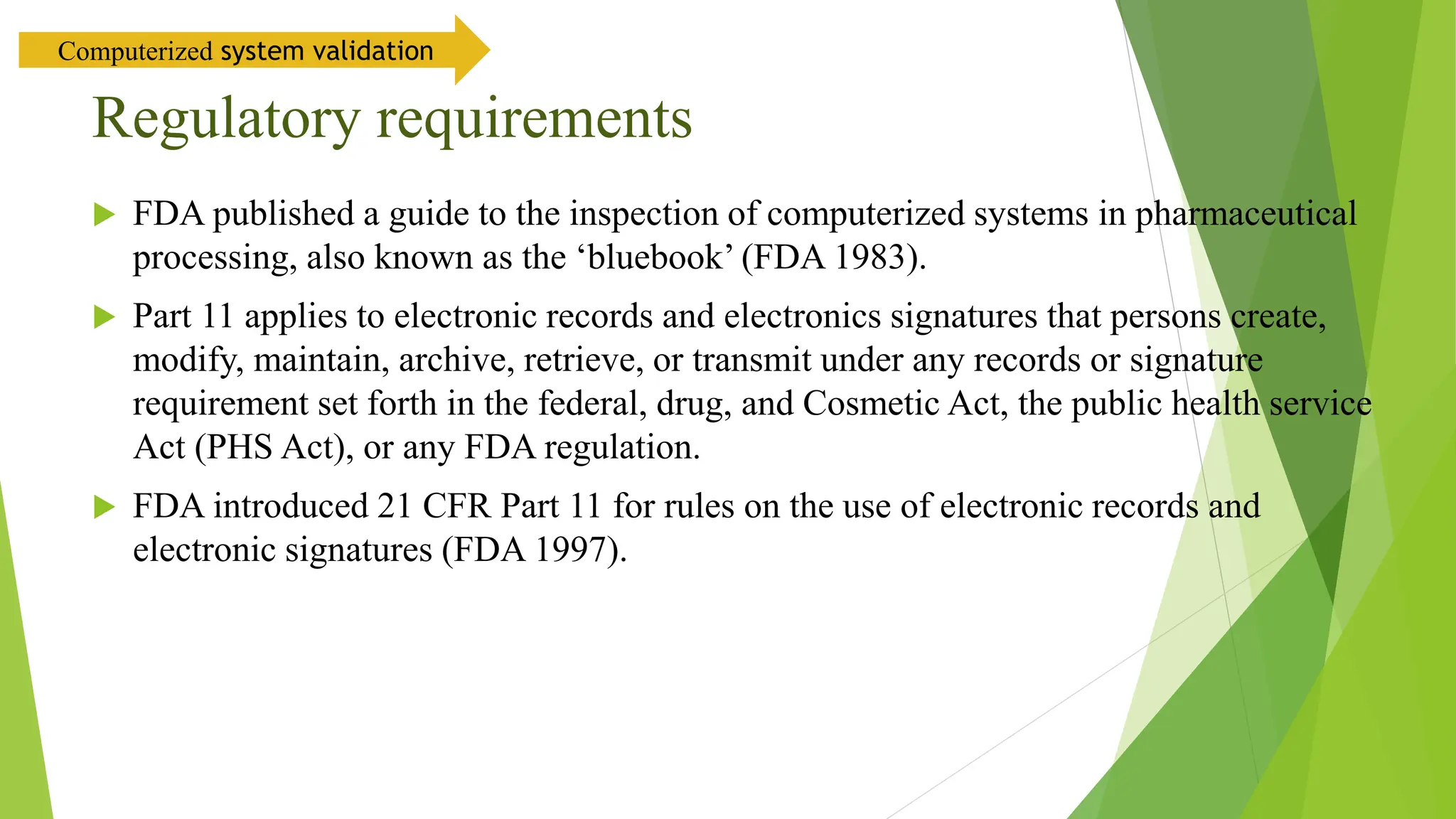 Computerized system validation | PPTX | Pharmaceutical Industry ...