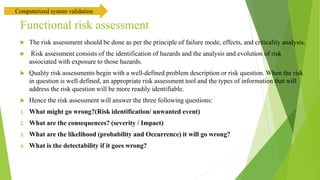 Computerized system validation | PPTX