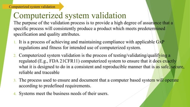 Computerized system validation | PPTX | Pharmaceutical Industry ... image.
