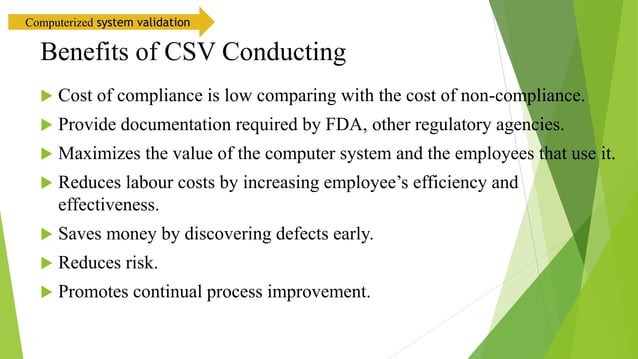 Computerized system validation | PPTX | Pharmaceutical Industry ...