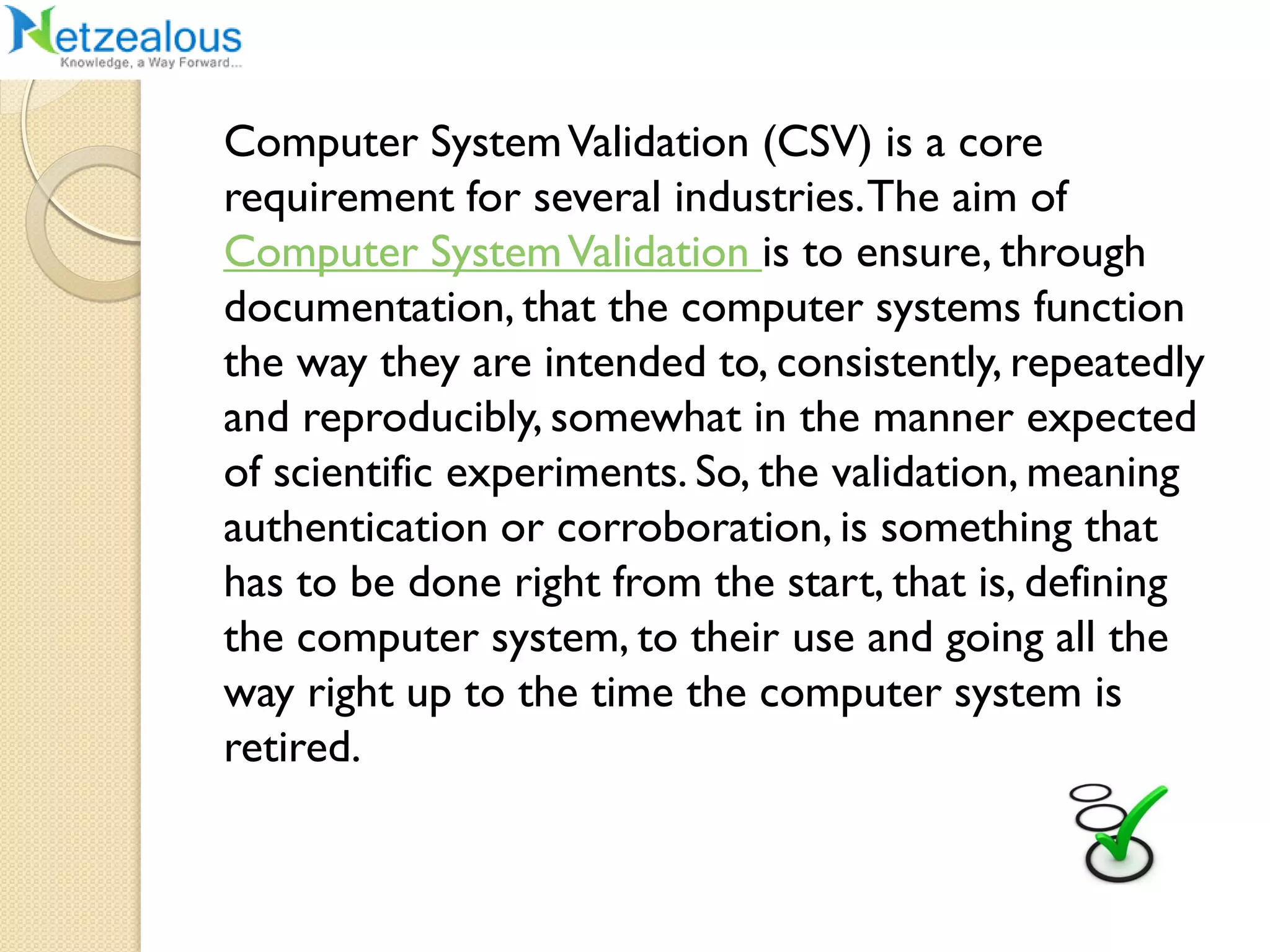 Computer System Validation Training | PPT