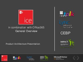 in combination with Office365
General Overview

CEBP

Product Architecture Presentation

1

 