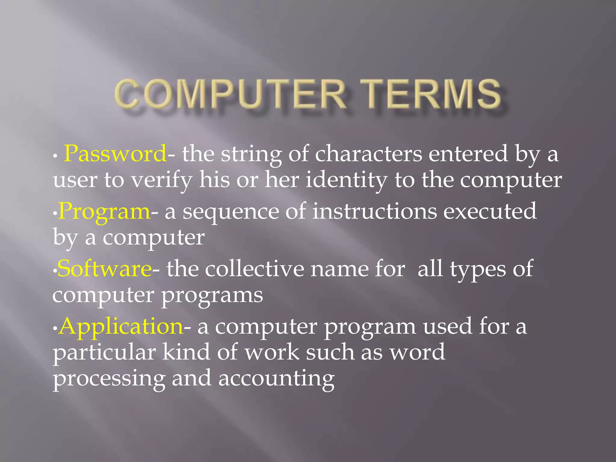 Computer terms | PPT