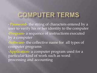 Computer terms | PPT