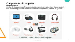 Comprehensive Introduction to Computer Fundamentals and Components | PPTX