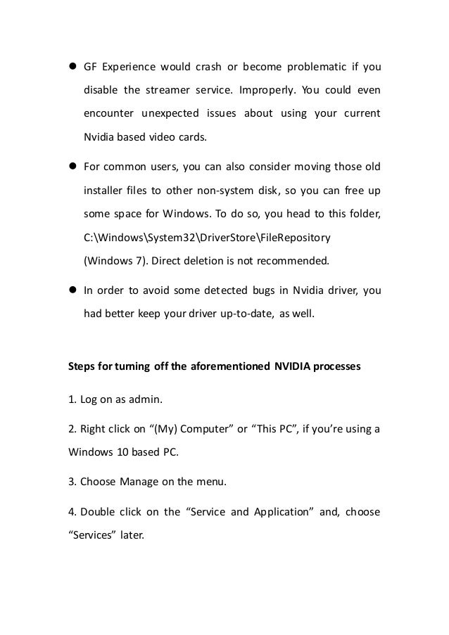 Computer Tips 101 Disable Nvidia Processes And Speed Up Your Computer