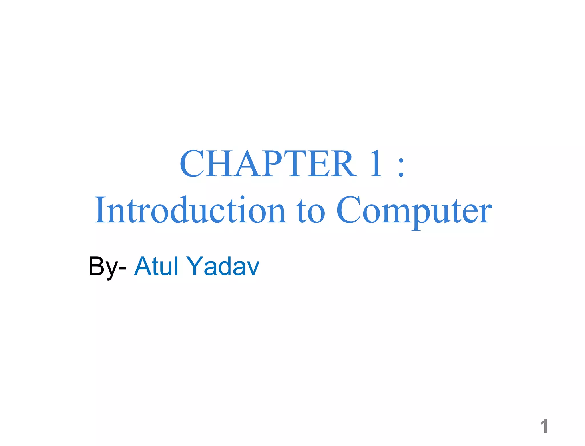 Introduction of computer | PPTX