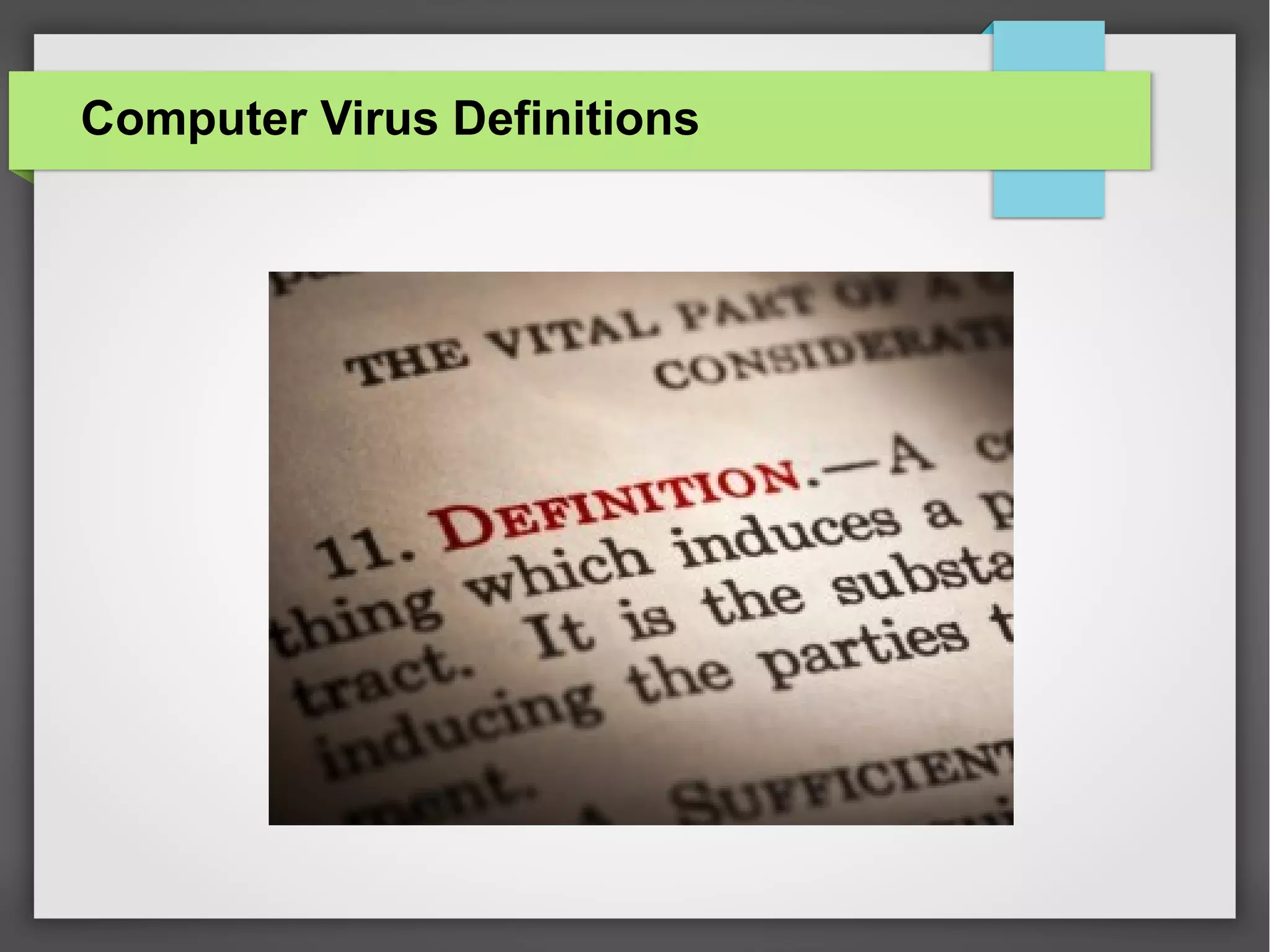 Computer Virus Definitions

 