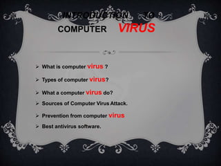Computer Viruses................................................... | PPT