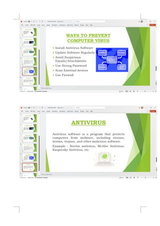 Computer Virus Presentation.pdf Pedagogy of computer science Presentation on computer virus | PDF