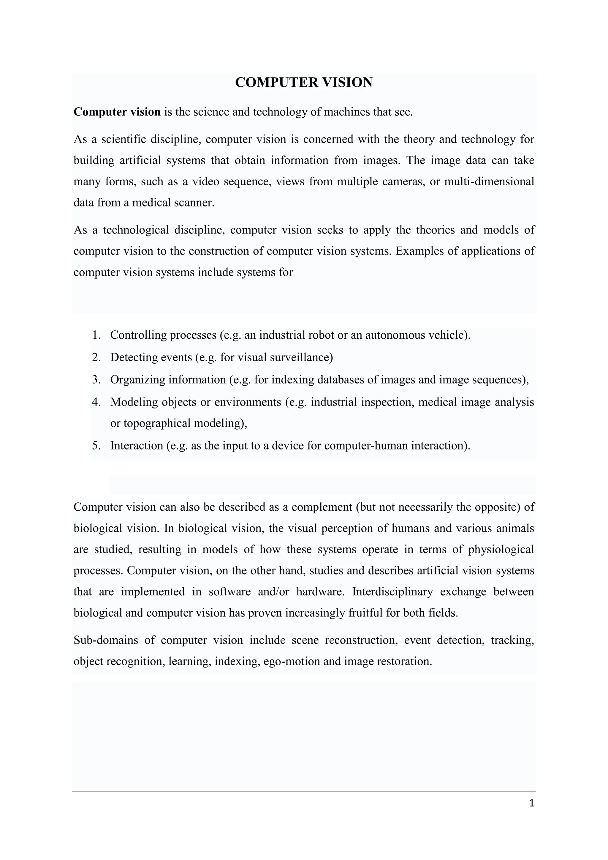 Computer vision | PDF