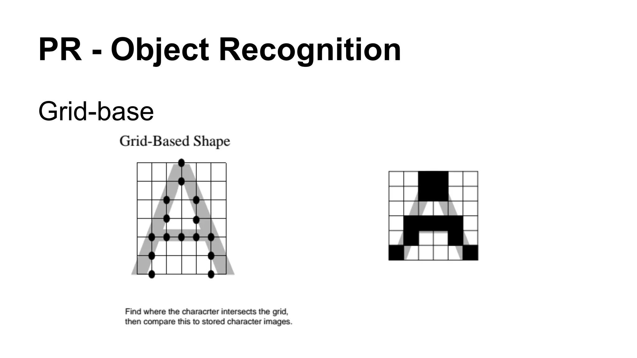 PR - Object Recognition 
Grid-base 
 