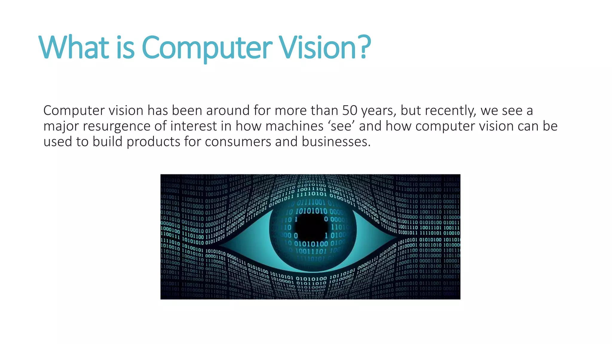 Computer vision | PPTX | Artificial Intelligence | Technology & Computing