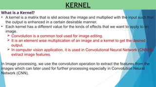 Computer Vision is an AI domain works with videos and images. • It ...