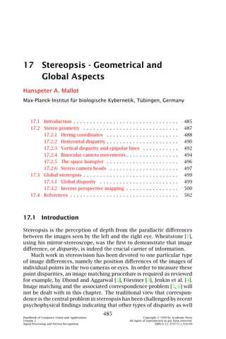 Computer vision   handbook of computer vision and applications volume 2 - signal processing and pattern recognition