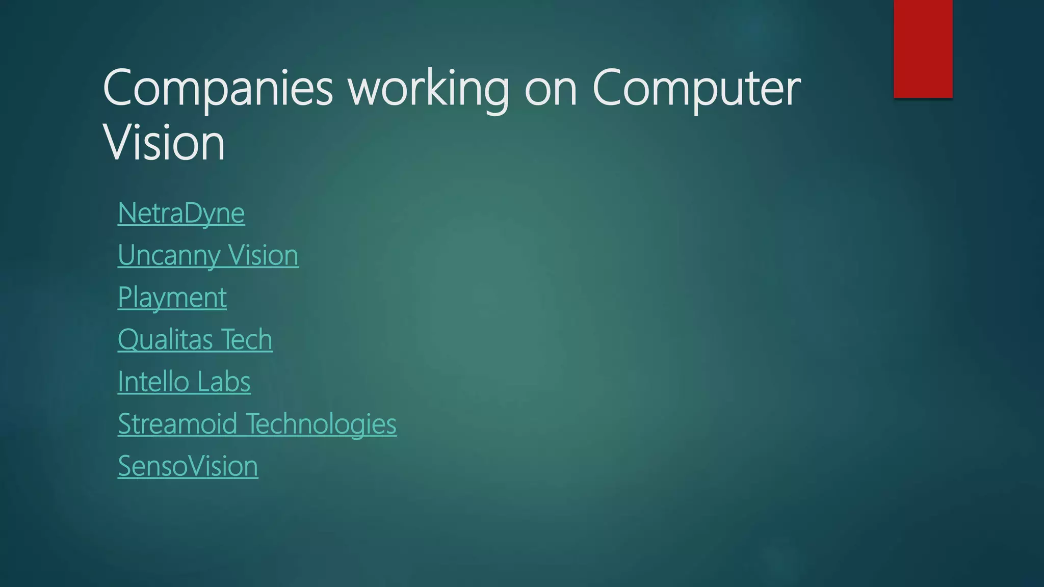 Computer vision ppt | PPTX