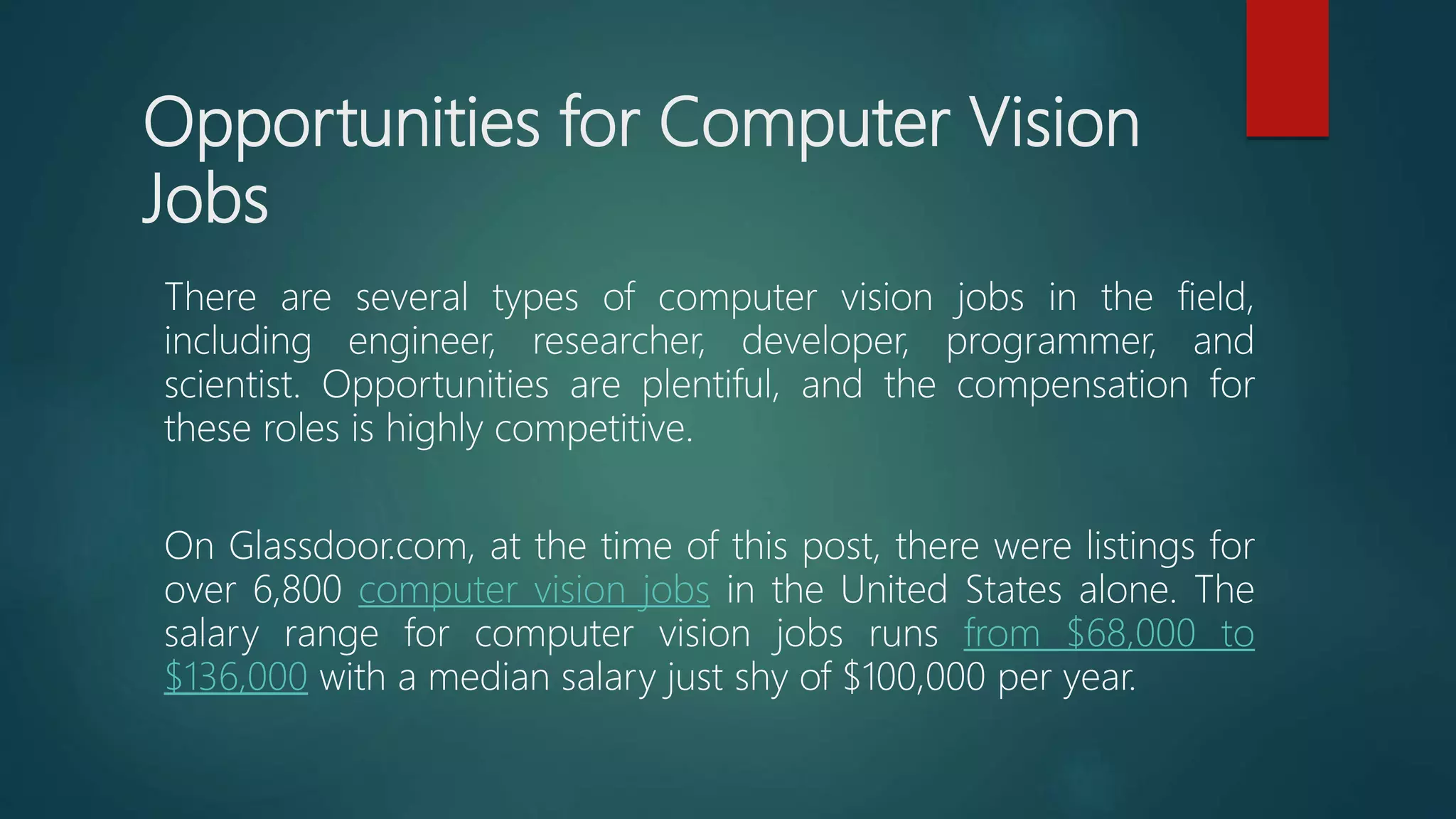 Computer vision ppt | PPTX