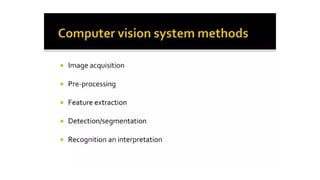 Introduction to Computer Vision and its Applications | PPTX