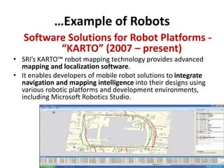 Software Robotics Example Computer vision and robotics | PPTX