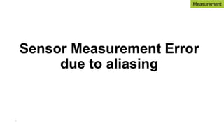 9
Sensor Measurement Error
due to aliasing
Measurement
 