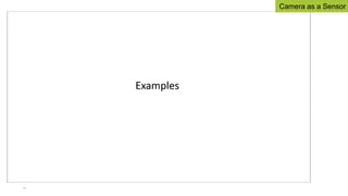 29
Camera as a Sensor
 
