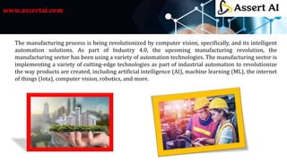 Computer Vision in Industrial Manufacturing | PPTX