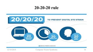 Computer vision syndrome (Digital eyestrain) | PPTX
