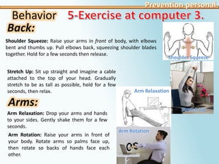 Computer Hypofunction Exercise Computer vision syndrome by hala | PPTX