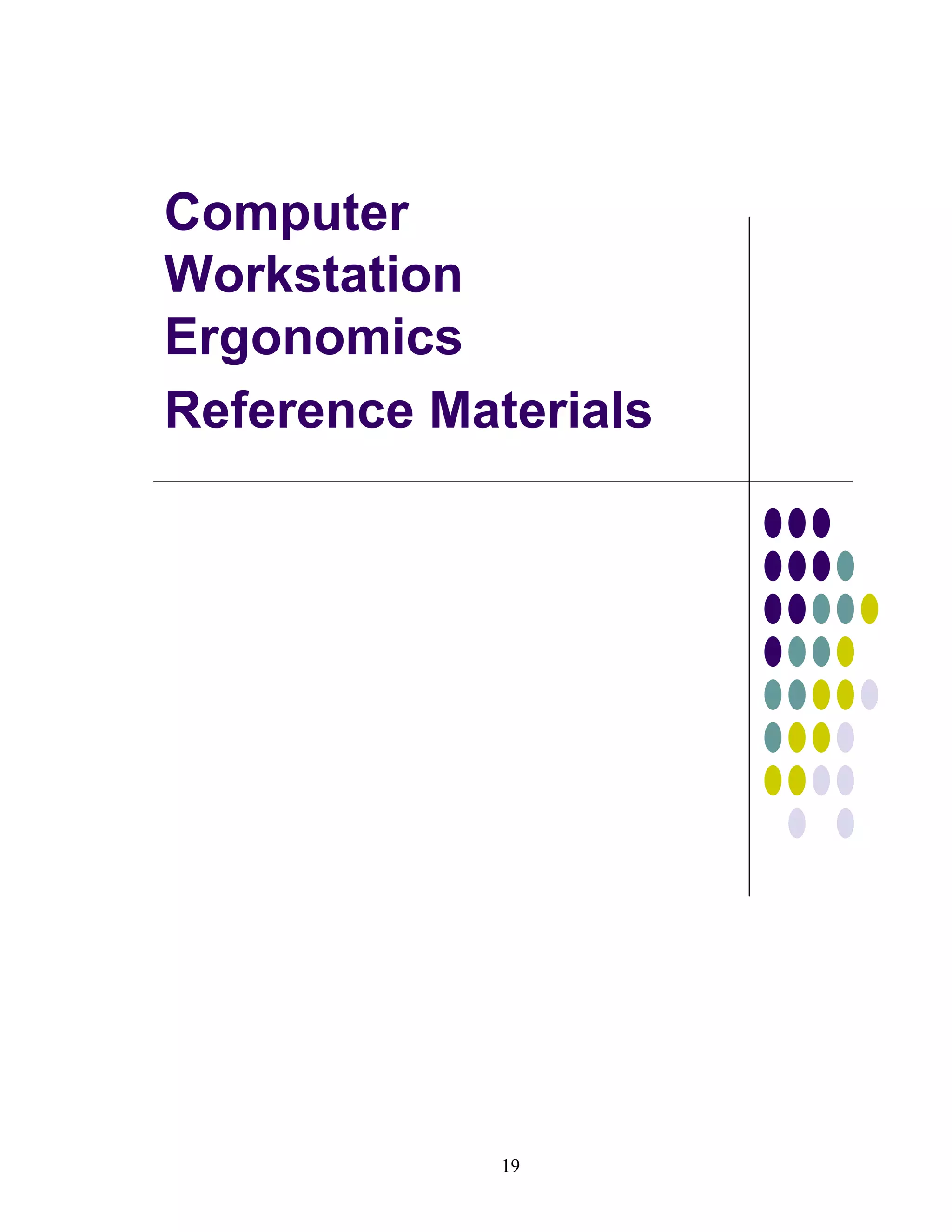 Computer Workstation Ergonomics | PDF | Computer Peripherals | Computing