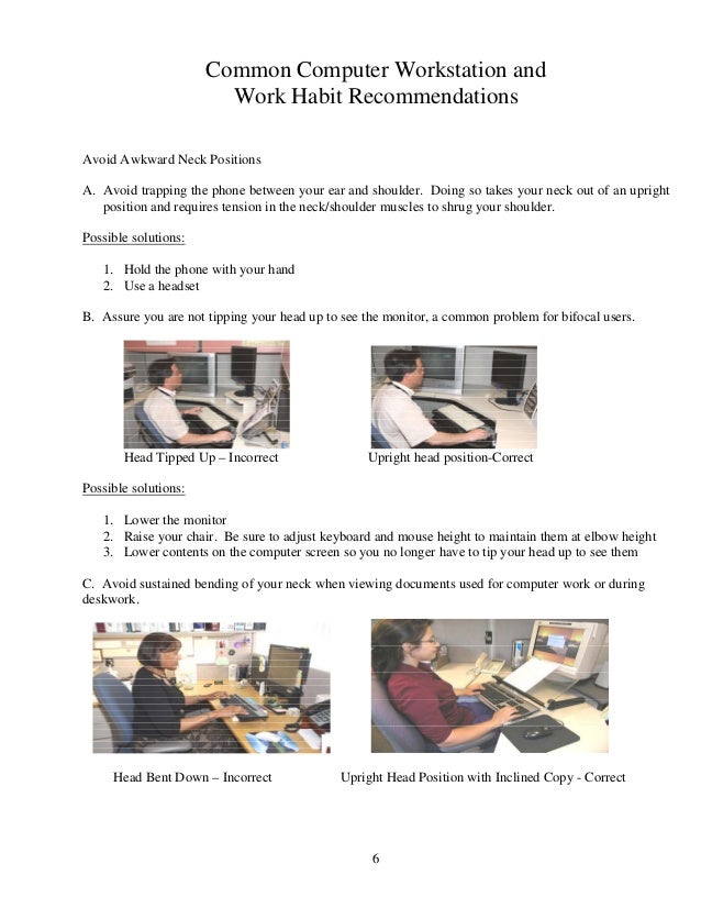 Computer Workstation Ergonomics