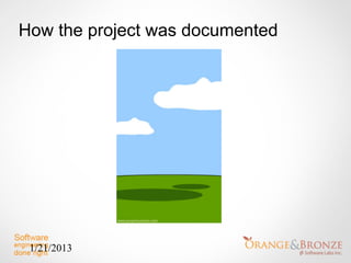 How the project was documented




 1/21/2013
 
