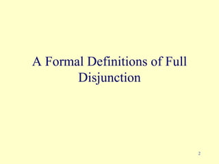 A Formal Definitions of Full Disjunction 