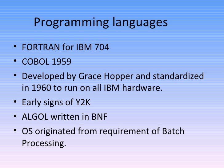 Programming languages FORTRAN for IBM