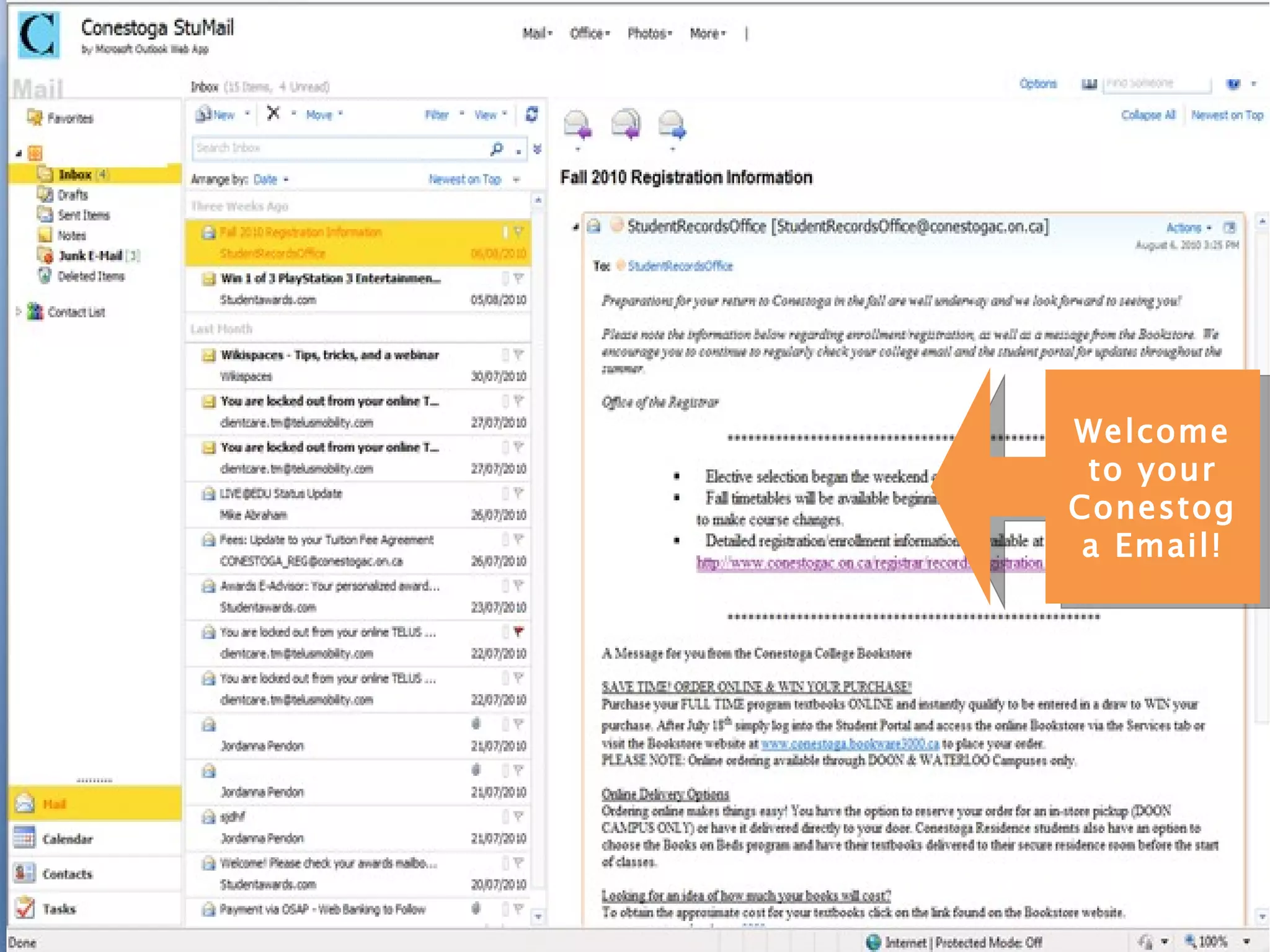 Welcome to your Conestoga Email! 