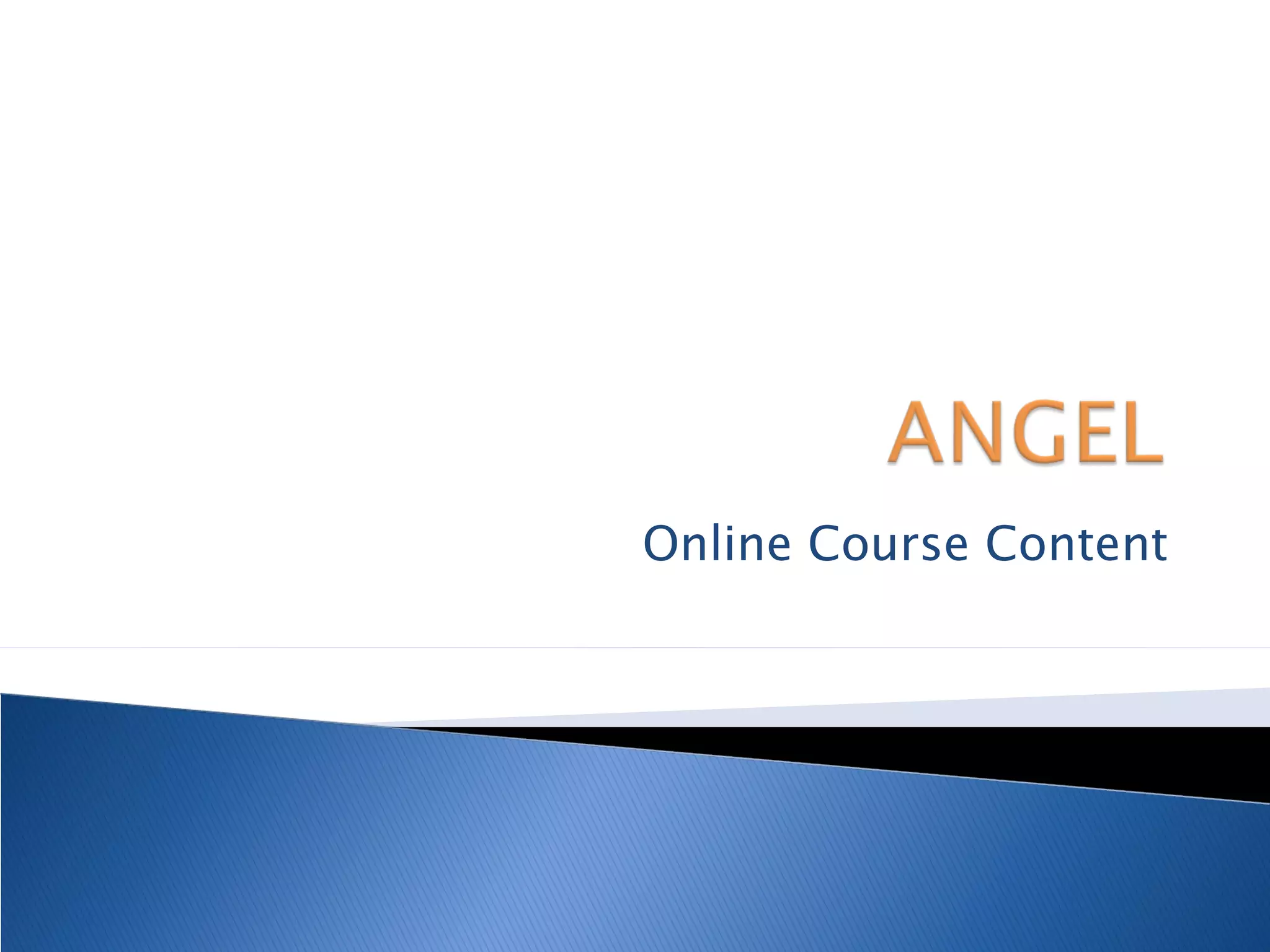 Online Course Content 