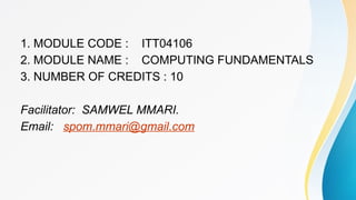 Comprehensive Overview of Computing Fundamentals and Computer Systems ...