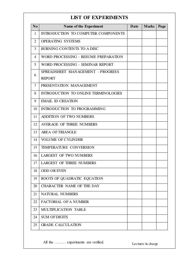 Computing fundamentals lab record - Polytechnics