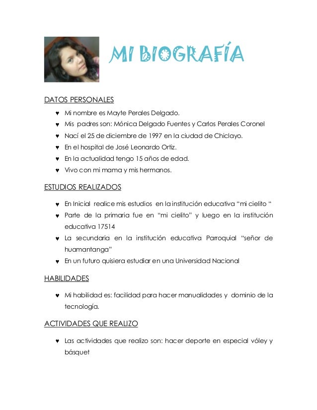 Ejemplo De Biografia Corta De Una Persona Nuevo Ejemplo - Vrogue