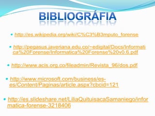 informatica forense o Computo forense