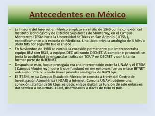¿Qué es la internet?*Internet es un conjunto descentralizado de redes de comunicación interconectadas que utilizan la familia de protocolos TCP/IP, garantizando que las redes físicas heterogéneas que la componen funcionen como una red lógica única, de alcance mundial.*Uno de los servicios que más éxito ha tenido en Internet ha sido la World Wide Web (WWW, o "la Web"), hasta tal punto que es habitual la confusión entre ambos términos. La WWW es un conjunto de protocolos que permite, de forma sencilla, la consulta remota de archivos de hipertexto. Ésta fue un desarrollo posterior (1990) y utiliza Internet como medio de transmisión.