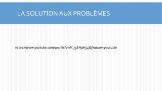 LA SOLUTION AUX PROBLÈMES 
https://www.youtube.com/watch?v=iV_i5EHqH54&feature=youtu.be 
 