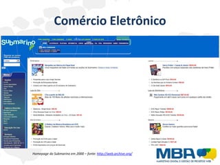 Comércio Eletrônico




Homepage do Submarino em 2000 – fonte: http://web.archive.org/
 